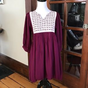 Checker/Flower Design Dress